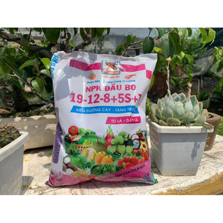 Phân npk đầu bò 19-12-8+5s+te dưỡng cây , to lá , dầy lá , tăng trường tốt gói 1kg