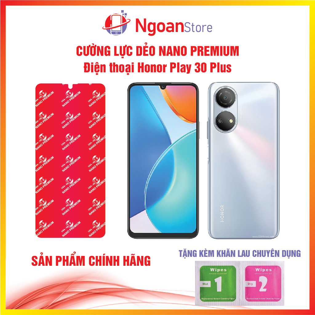 Cường lực dẻo Nano cho Điện thoại Honor Play 30 Plus - Ngoan Store