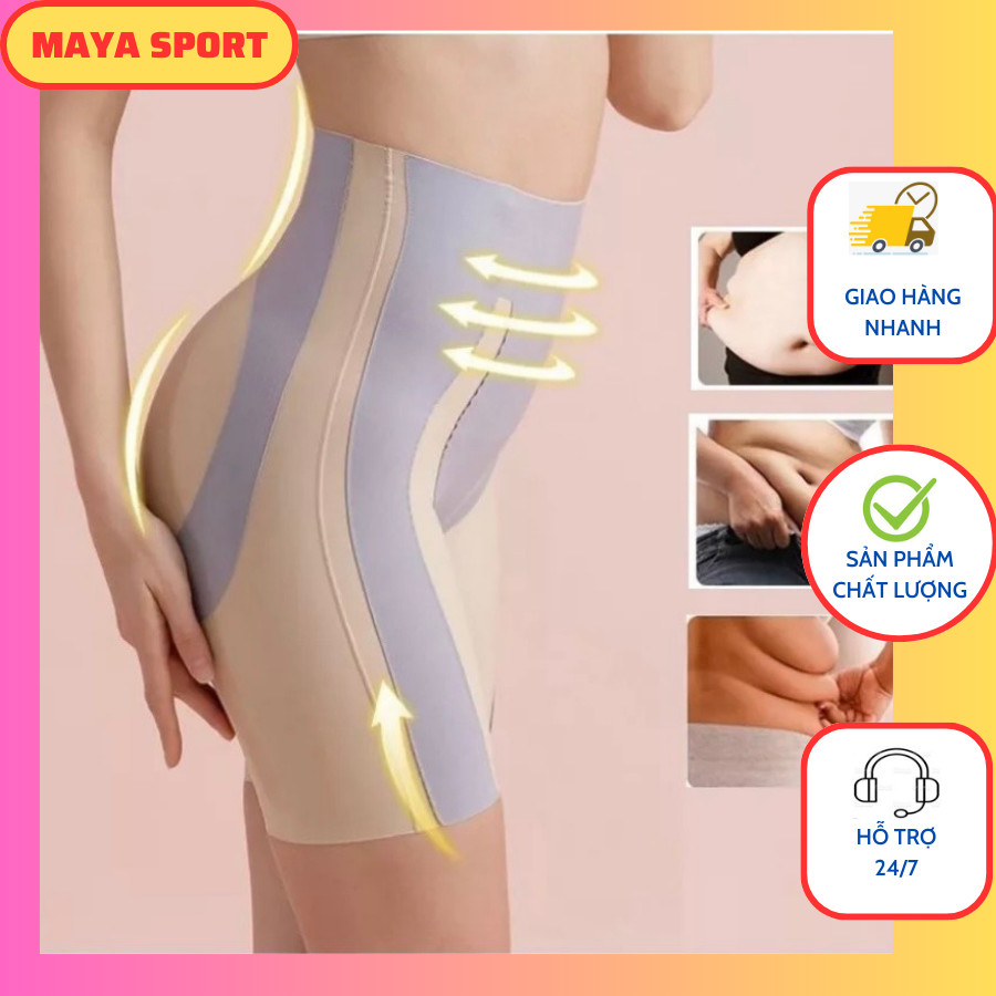 Quần Định Hình Cạp Cao Siết Eo Gen Bụng Su Đúc - Quần Gen Nịt Bụng Nâng Mông Tôn Dáng Quần Gen Bụng Su Đúc - Maya Sport