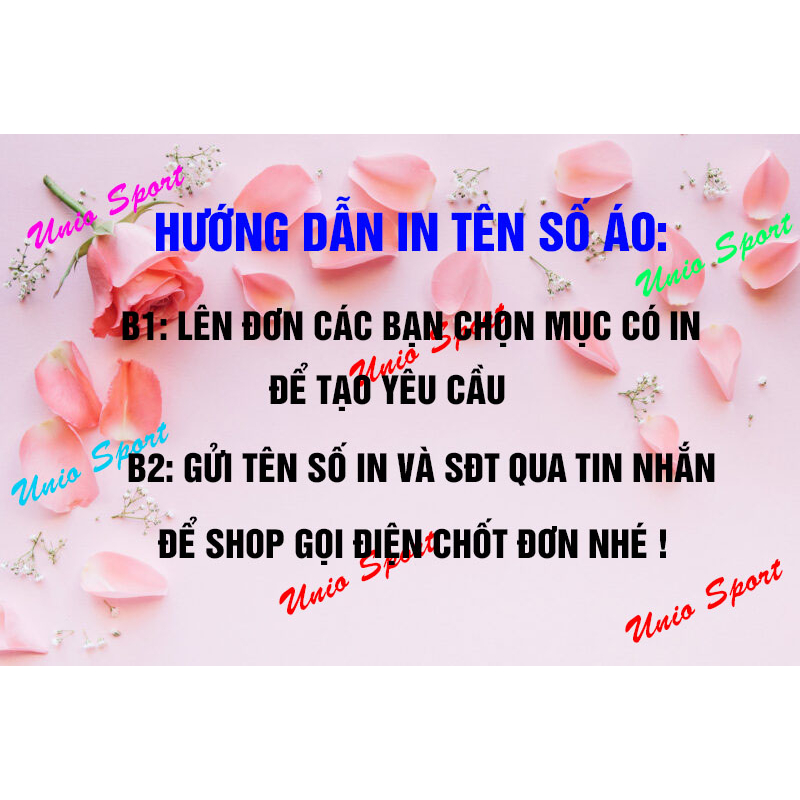 In tên số CLB theo yêu cầu - Mẫu bộ quần áo bóng đá mới nhất - Hàng thun lạnh loại 1 co giãn, thấm hút mồ hôi