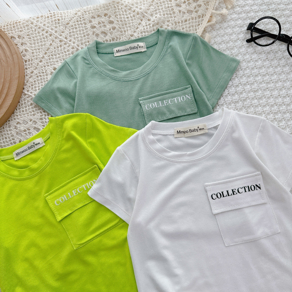 Bộ quần áo cộc tay túi Collection cho bé trai bé gái chất thun lạnh cao cấp siêu mềm siêu mát