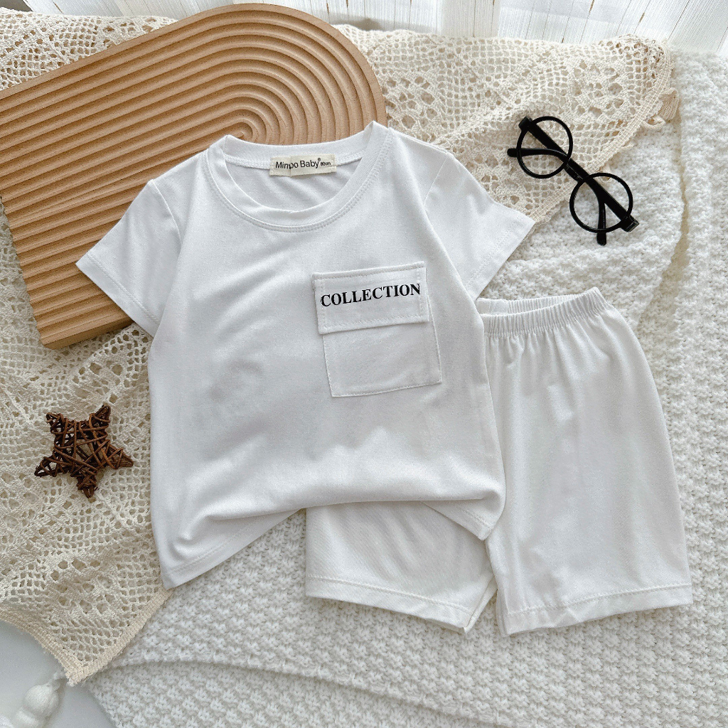 Bộ quần áo cộc tay túi Collection cho bé trai bé gái chất thun lạnh cao cấp siêu mềm siêu mát