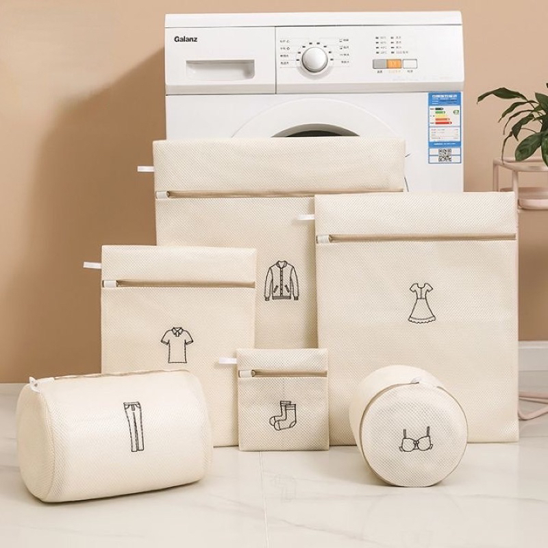 Combo 6 túi giặt 3 lớp TG1 bảo vệ quần áo, đồ lót dùng cho máy giặt nhiều kích thước