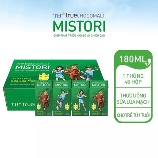 Sữa ca cao lúa mạch th true chocomalt mistori hộp giấy 180ml
