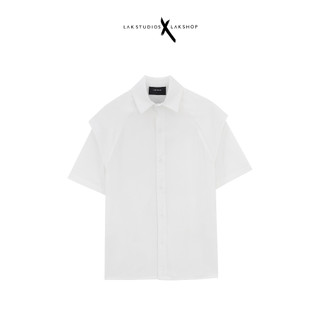 Áo Sơmi Lak Studios White Double Short Sleeve Shirt