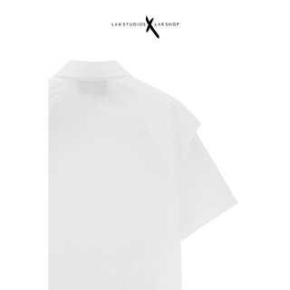 Áo Sơmi Lak Studios White Double Short Sleeve Shirt