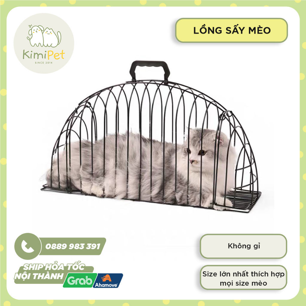 Lồng tắm sấy cho mèo size lớn (