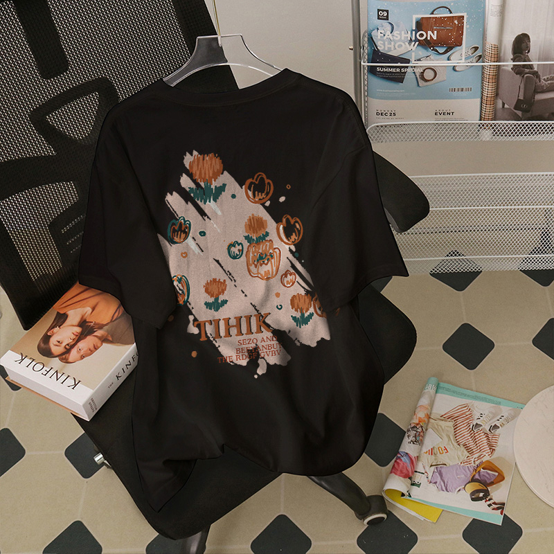 SALMO áo thun nữ trắng cổ tròn basic áo phông local brand unisex vintage 100%Cotton