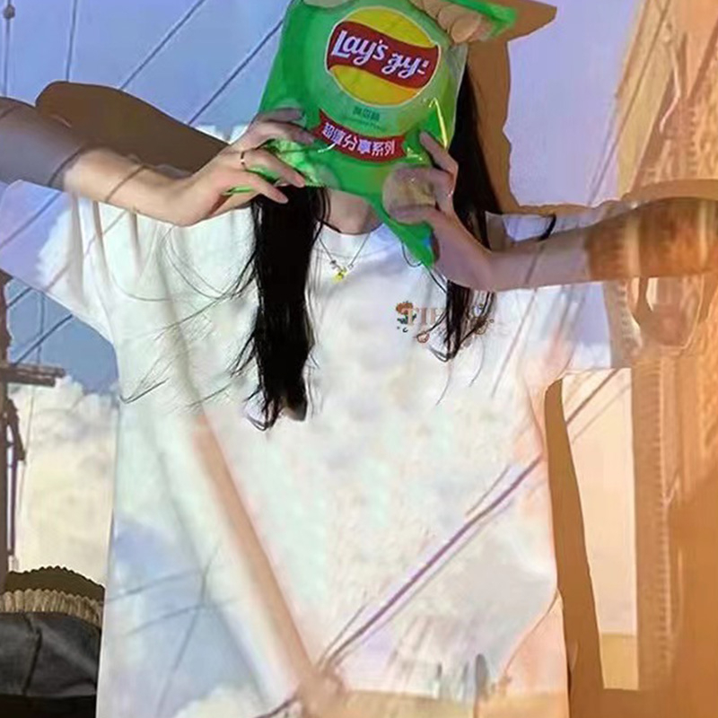 SALMO áo thun nữ trắng cổ tròn basic áo phông local brand unisex vintage 100%Cotton