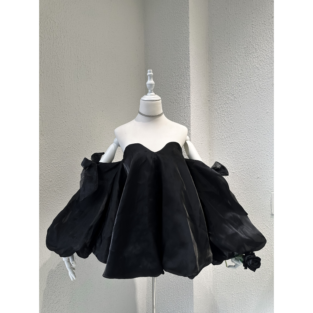 ÁO CÚP TRỄ VAI TAY BỒNG - TULIP TOP