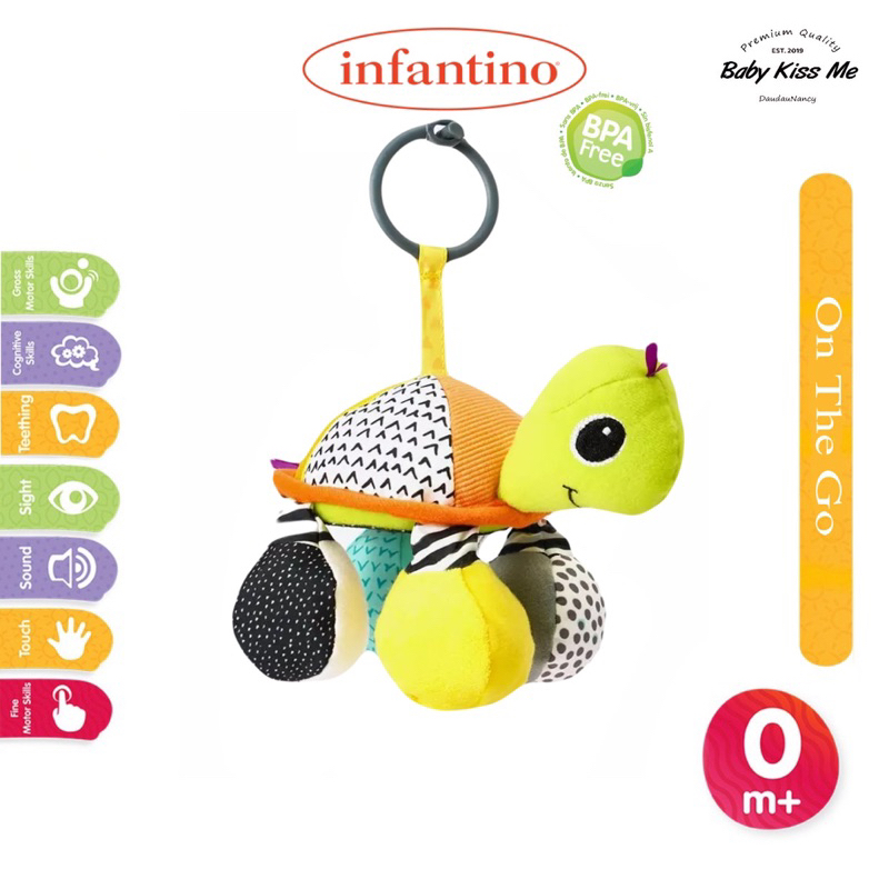 Treo Nôi Cũi Đồ Chơi Khám Phá Cho Bé - INFANTINO MIRROR PAL TURTLE