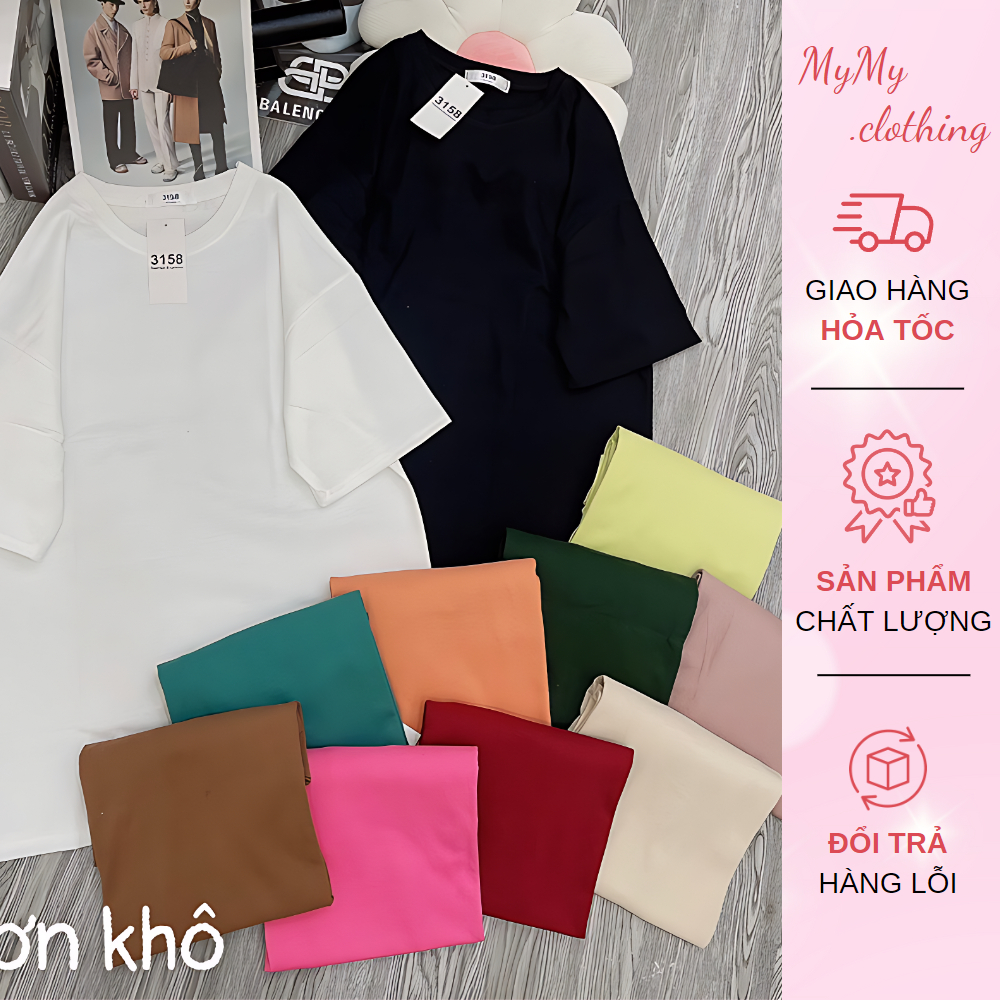 Áo thun cổ tròn cotton khô Freesize