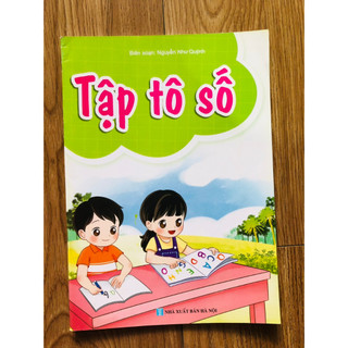 Sách - tập tô số - dạy bé tập tô chữ số kiểu đứng và kiểu nghiêng
