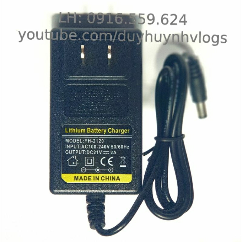 Sạc 5s 21v 2a dùng cho sạc pin lion có đèn báo đầy,