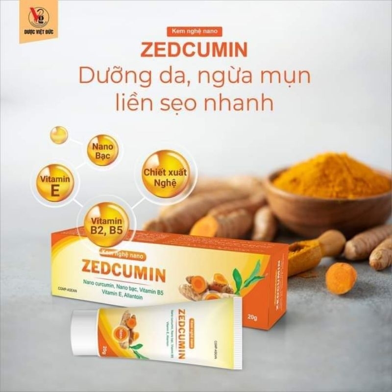 Kem nghệ ZEDCUMIN dưỡng da, ngừa mụn, liền sẹo nhanh, mờ thâm sẹo