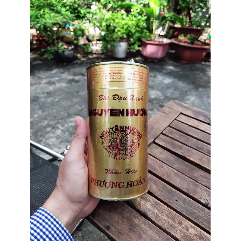 Hộp 500gram bột đậu xanh Nguyên Hương không đường