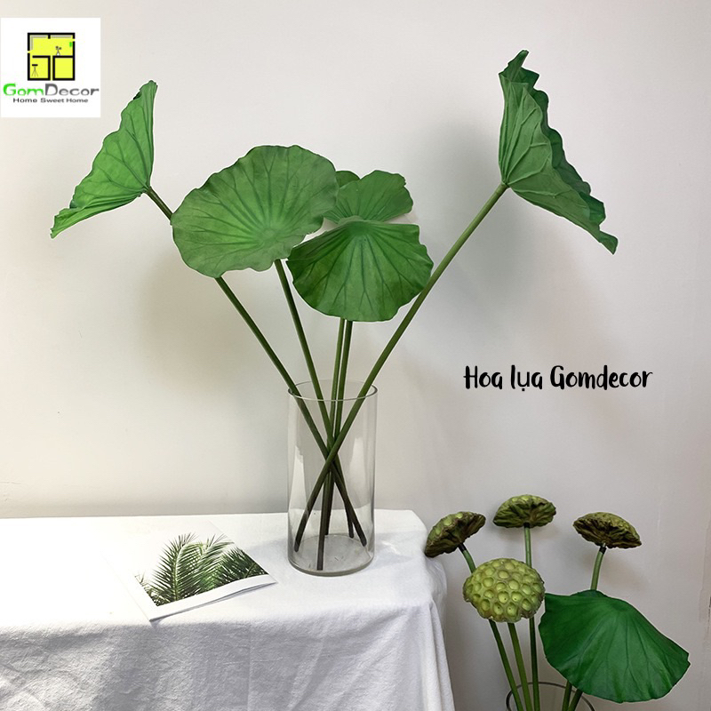 Hoa sen giả hoa sen lụa đẹp siêu cao cấp đẹp tự nhiên như thật bông sen giả