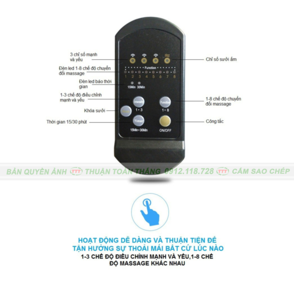 Đệm massage toàn thân để được trên xe ô tô