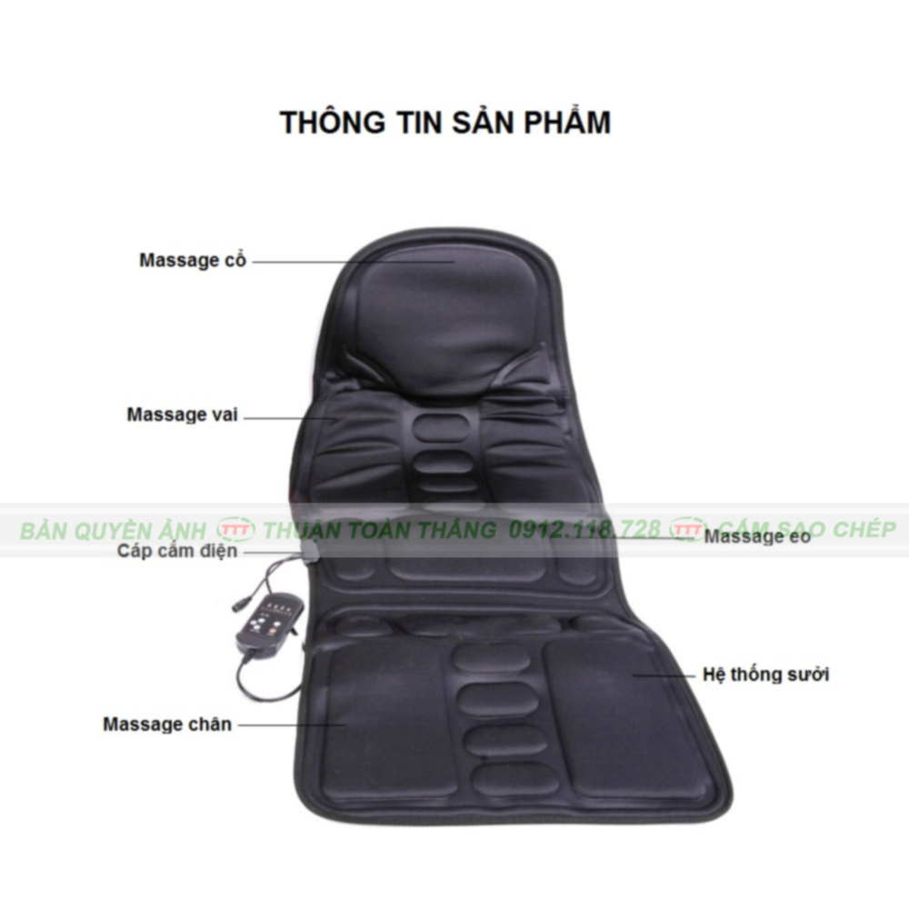 Đệm massage toàn thân để được trên xe ô tô