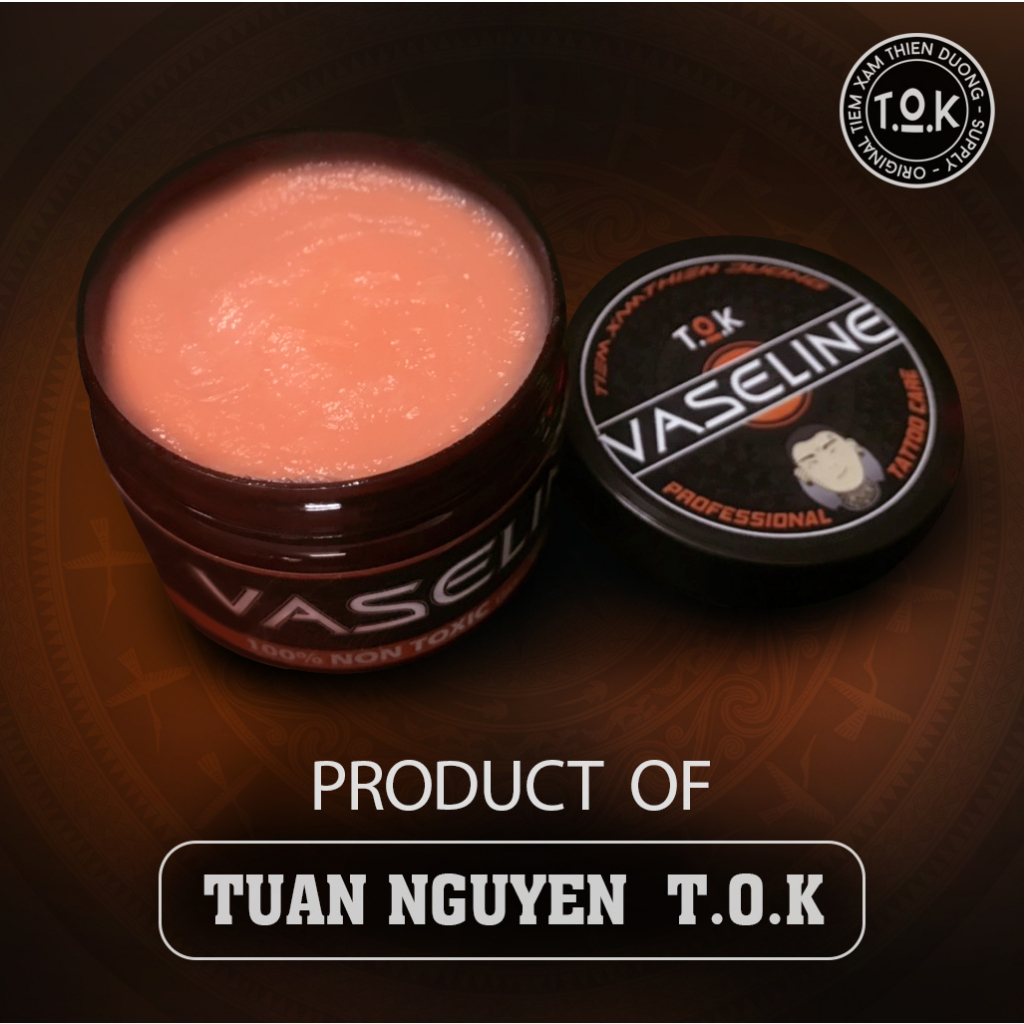 Vaseline TOK - Kem màu Cam Hồng - Hương Cam dịu nhẹ - Tiệm Xăm Thiên Đường