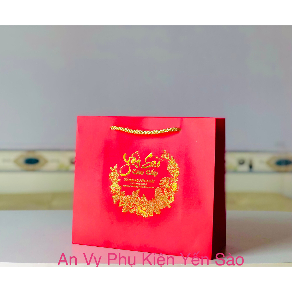 TÚI GIẤY YẾN SÀO NHỎ 50G ĐỰNG HỘP VUÔNG, TRÒN, KIM CƯƠNG 100G - 20x22x9.5CM