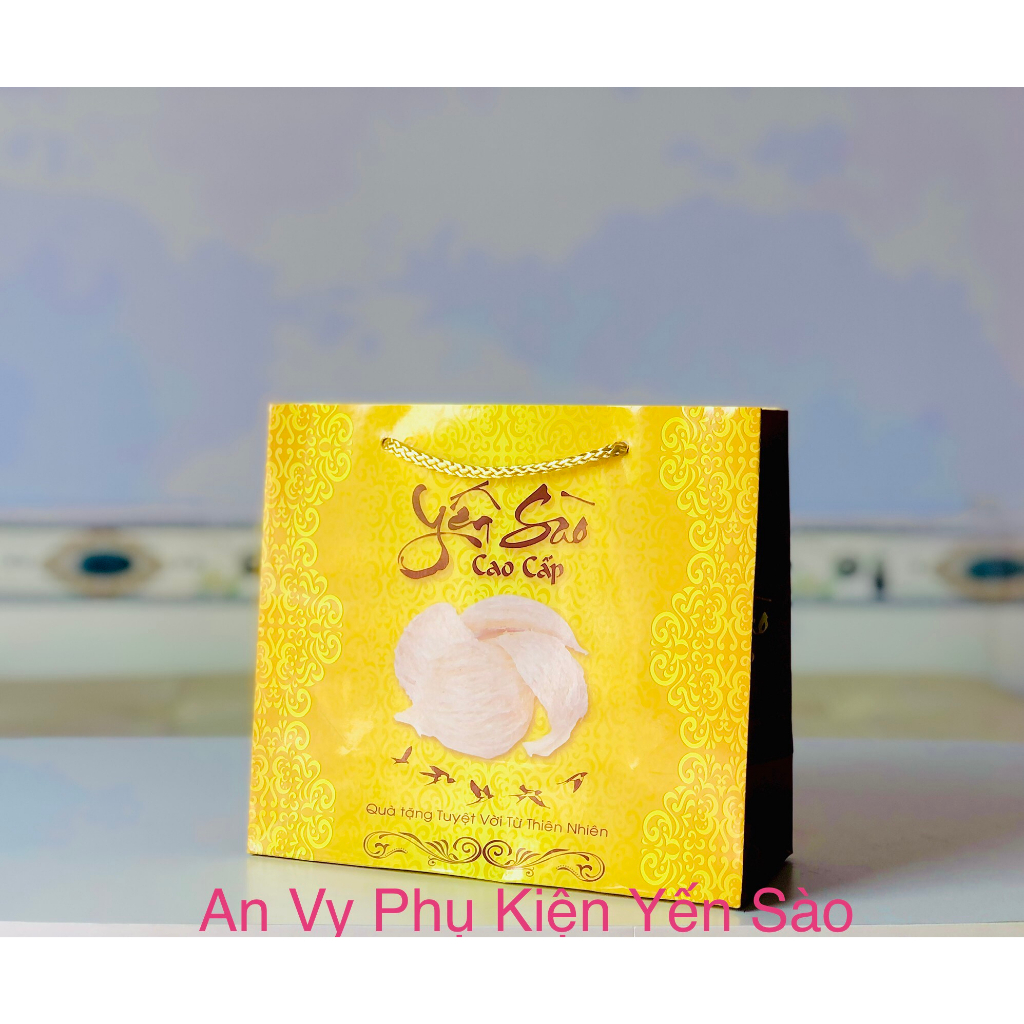 TÚI GIẤY YẾN SÀO NHỎ 50G ĐỰNG HỘP VUÔNG, TRÒN, KIM CƯƠNG 100G - 20x22x9.5CM