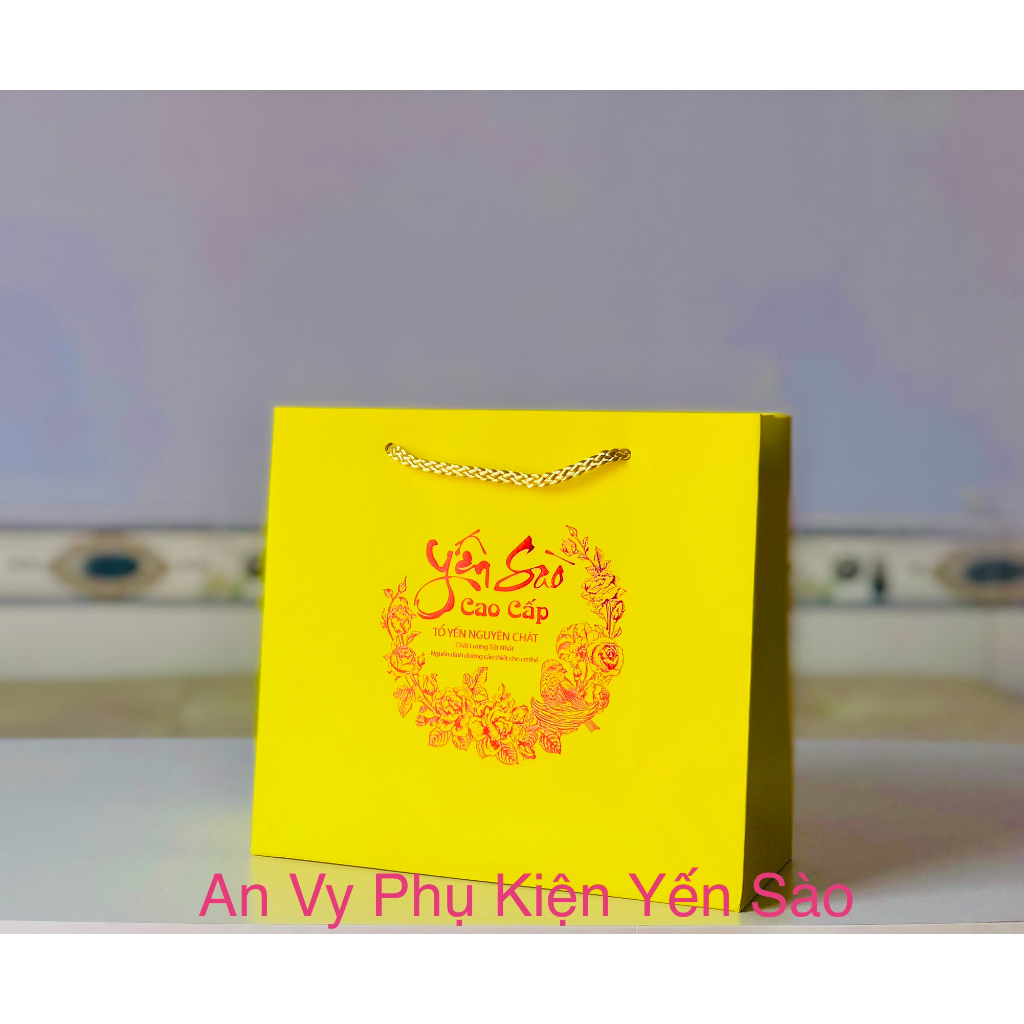 TÚI GIẤY YẾN SÀO NHỎ 50G ĐỰNG HỘP VUÔNG, TRÒN, KIM CƯƠNG 100G - 20x22x9.5CM