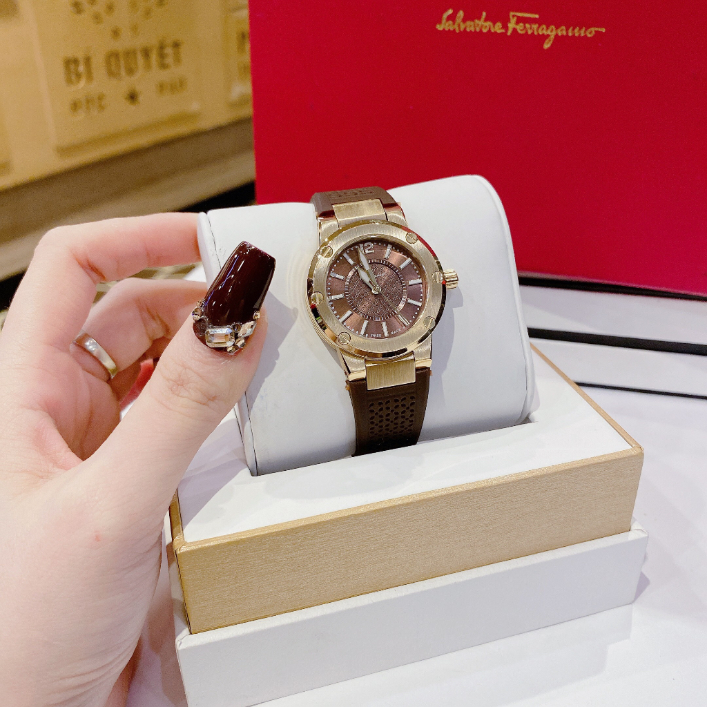 Đồng hồ nữ cao cấp Salvatore Ferragamo SFI020019 F-80 Ladies Watch, Full box, Luxury diamond watch