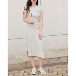 Đầm thun nhún eo tôn dáng RUCHAN