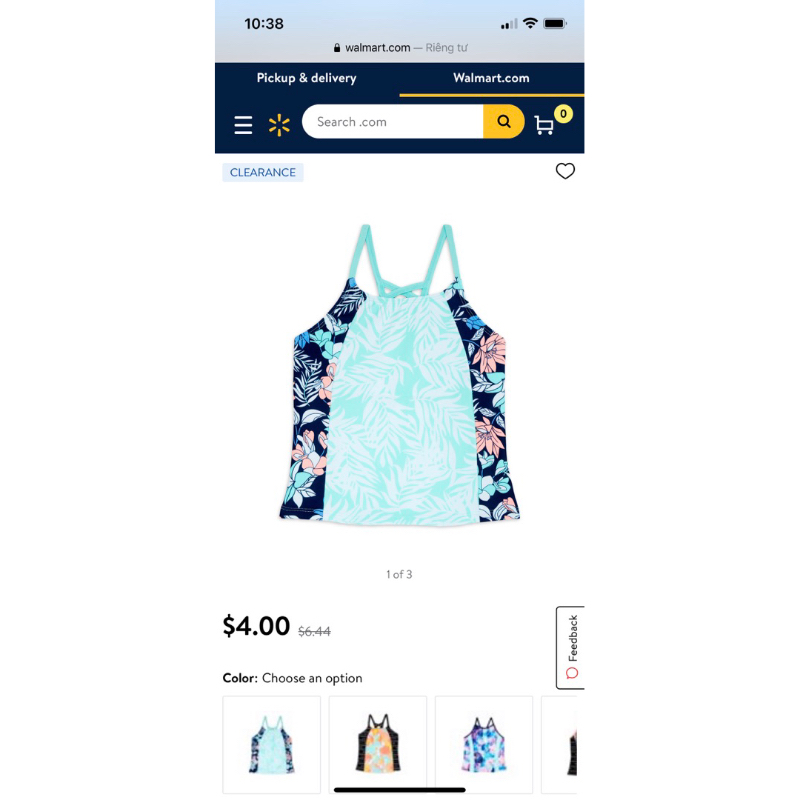 Combo 2 áo bơi xuất xịn cho bé gái