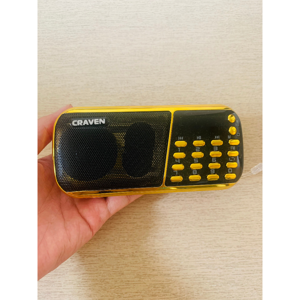 Loa Đài Pháp Thoại Craven CR853 3Pin, Loa Nhạc Pháp Thoại kèm thẻ nhớ 32GB có 1210 Bài Hàm Dưỡng Tâm Hồn