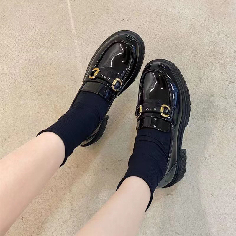 Giày đốc nữ -  Giày tây nữ miu phong cách mới đế cao 5p - Hàng QC fullbox-Kèm video thật