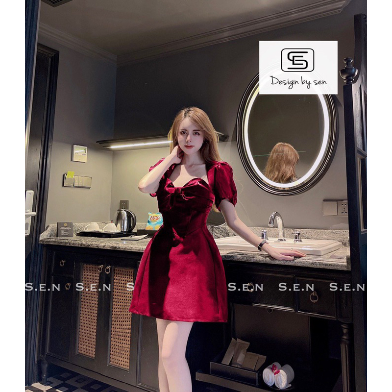 BIGSIZE HIẾU HIẾU ( Đầm nơ voan đi tiệc 55-100kg )
