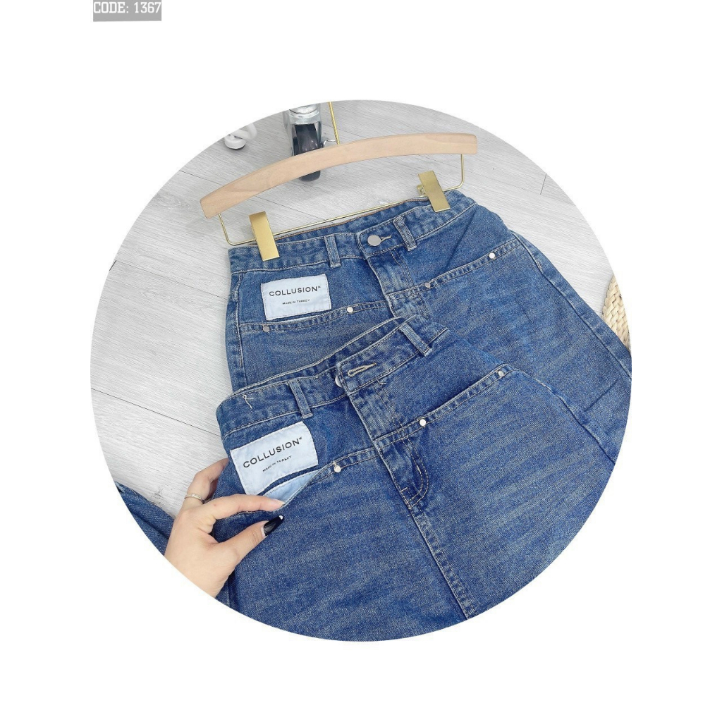 Chân Váy dài dáng dài phong cách ulzzang chân váy jean lưng cao chân váy dài midi cạp cao