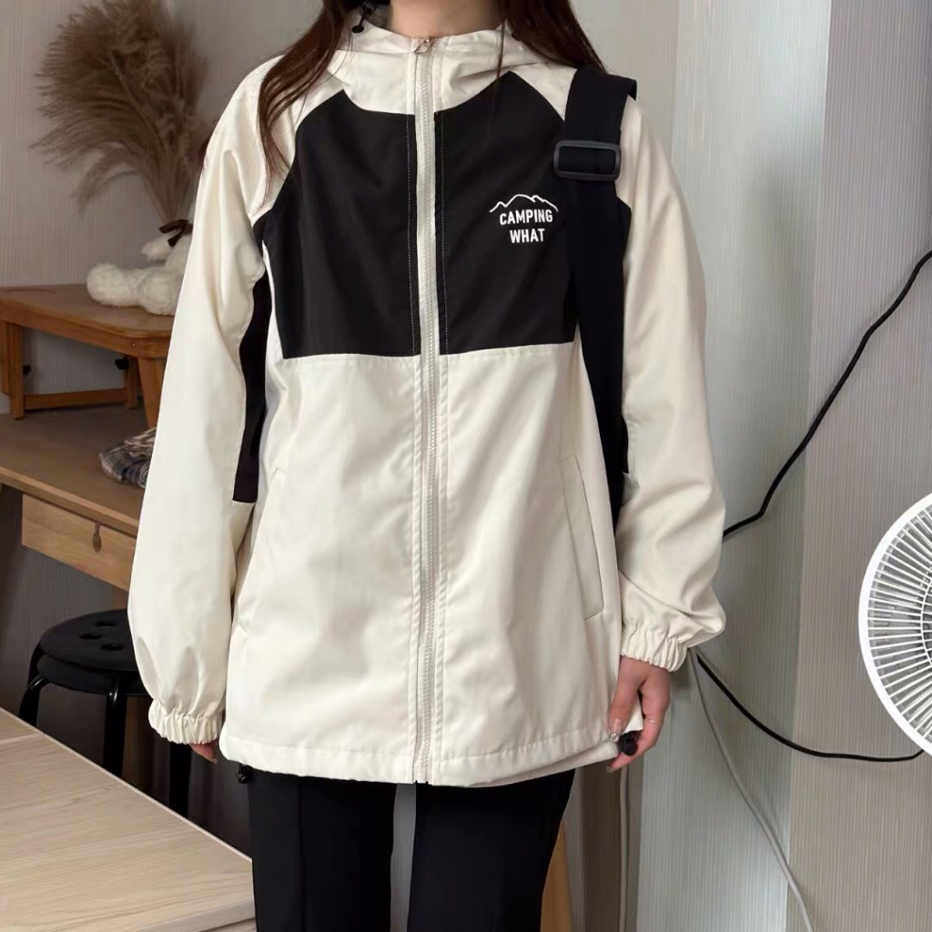 Áo Khoác Dù Jacket Vintage 2 Lớp -  Áo Khoác Gió In CAMPING WHAT Form Unisex Nam Nữ Phong Cách Streetwear Hàn Ulzzang