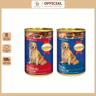 Pate cho chó pate smartheart lon 400g vị bò & gà
