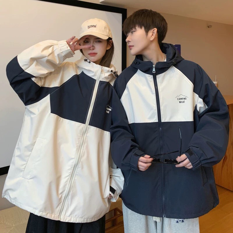 Áo Khoác Dù Jacket Vintage 2 Lớp -  Áo Khoác Gió In CAMPING WHAT Form Unisex Nam Nữ Phong Cách Streetwear Hàn Ulzzang