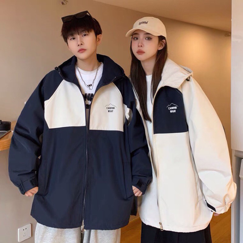 Áo Khoác Dù Jacket Vintage 2 Lớp -  Áo Khoác Gió In CAMPING WHAT Form Unisex Nam Nữ Phong Cách Streetwear Hàn Ulzzang