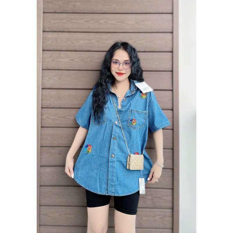 BIGSIZE HIẾU HIẾU ( Set sơ mi jeans kèm quần ngố 55-100kg )
