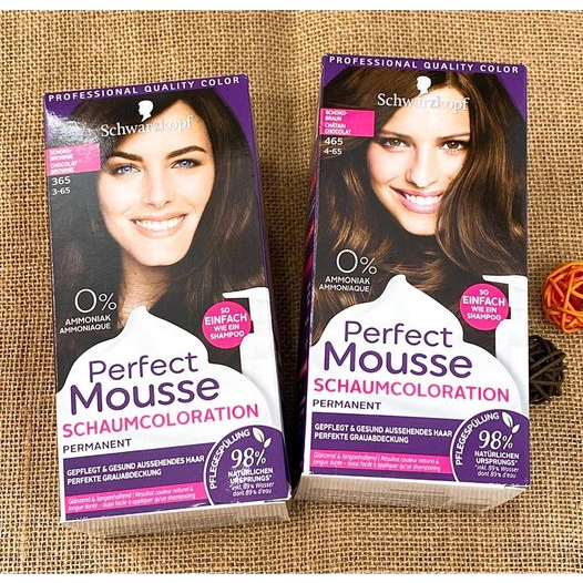THUỐC NHUỘM TÓC PHỦ BẠC DẠNG BỌT KEM SCHWARZKOPF PERFECT MOUSSE