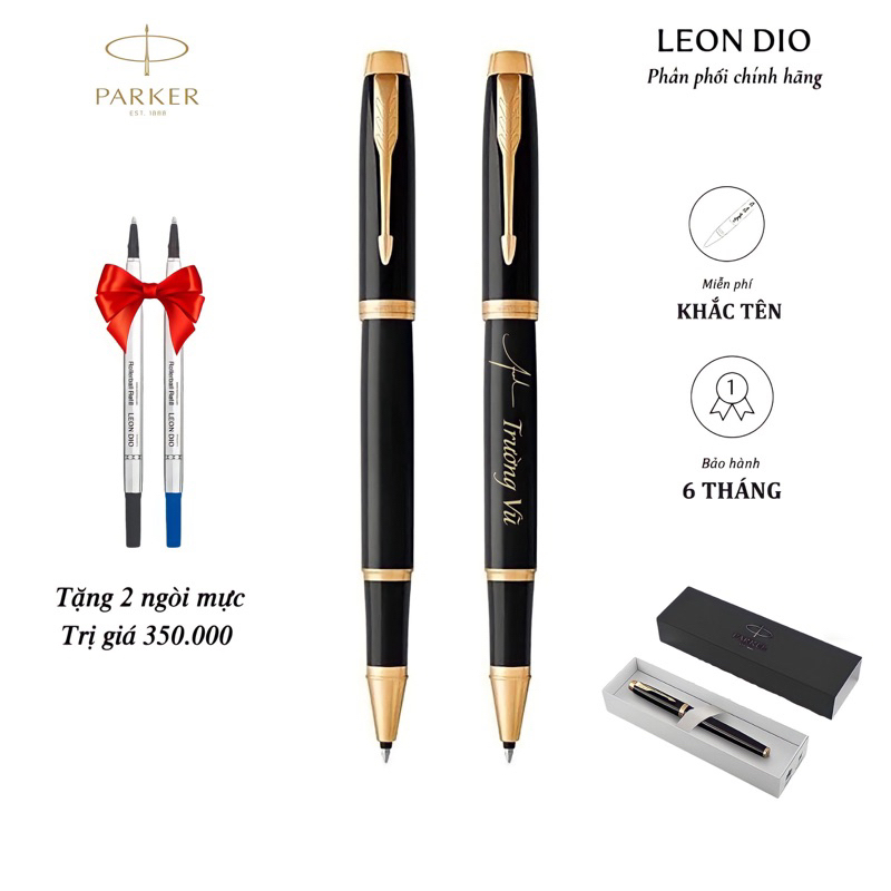 Bút Ký Tên Parker, Viết Dạ Bi Kí Cao Cấp IM X-Black 1975576 Khắc Chữ Theo Yêu Cầu, Quà Tặng Sếp, Tốt Nghiệp