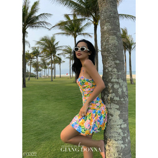 [25.12 UPTO 50% + VC 30%] Đầm 2 Dây Hoa Màu Ôm Body Ngắn Tôn Dáng Cực Xinh