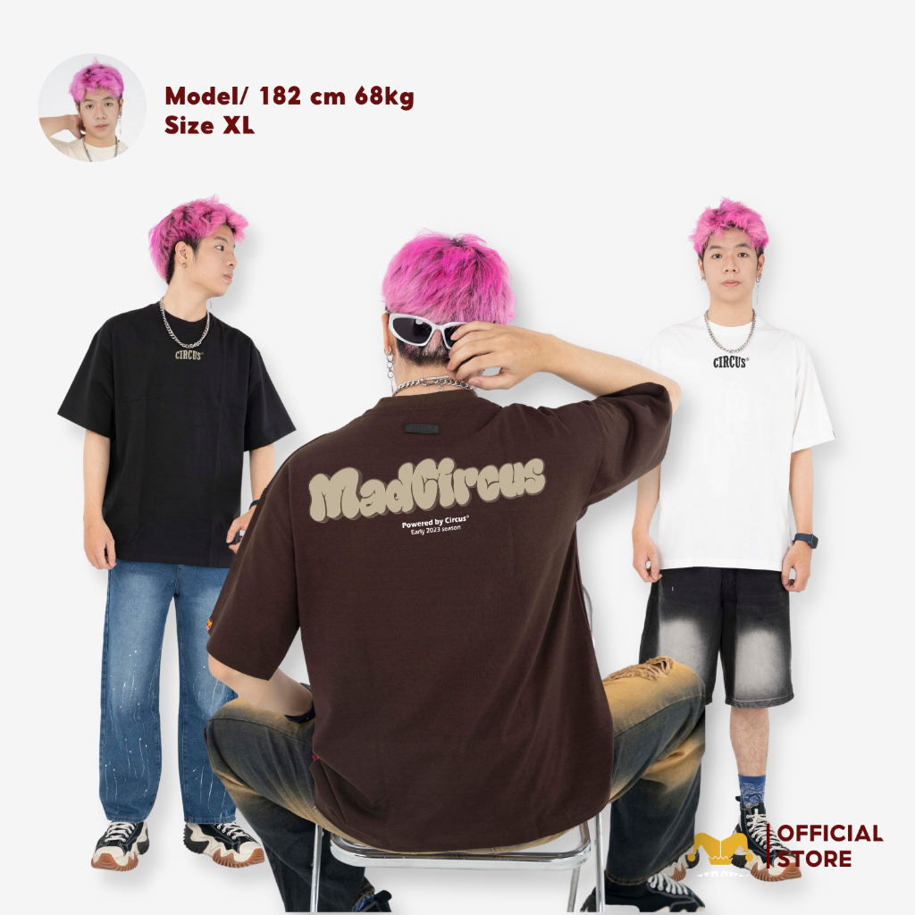Áo thun unisex oversize Local Brand Circus 100% Cotton - Mã Basic B04