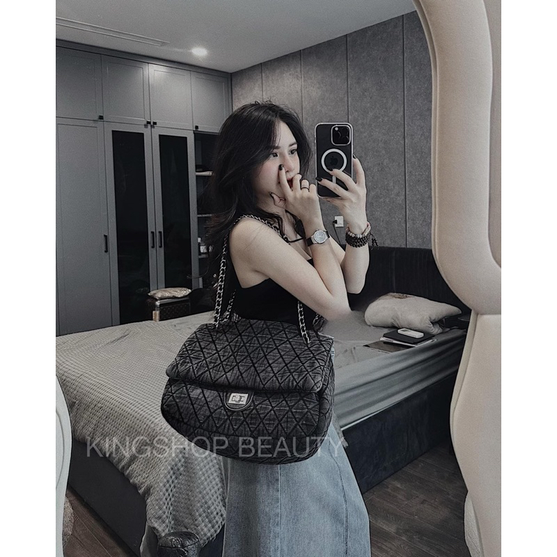 [Về Thêm Túi Đen To] Túi Xách Denim Quai Đeo L1