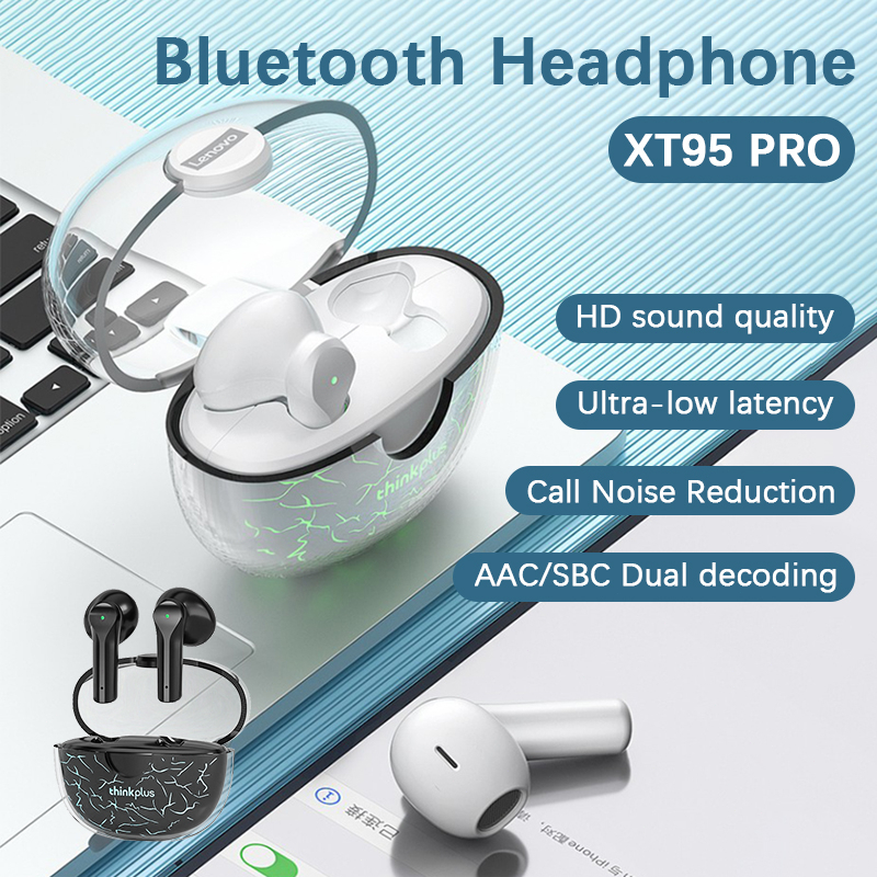 Tai nghe bluetooth Lenovo XT95 Pro đèn LED/Tai nghe nhét tai không dây LENOVO bluetooth tích hợp micro, âm trầm tốt