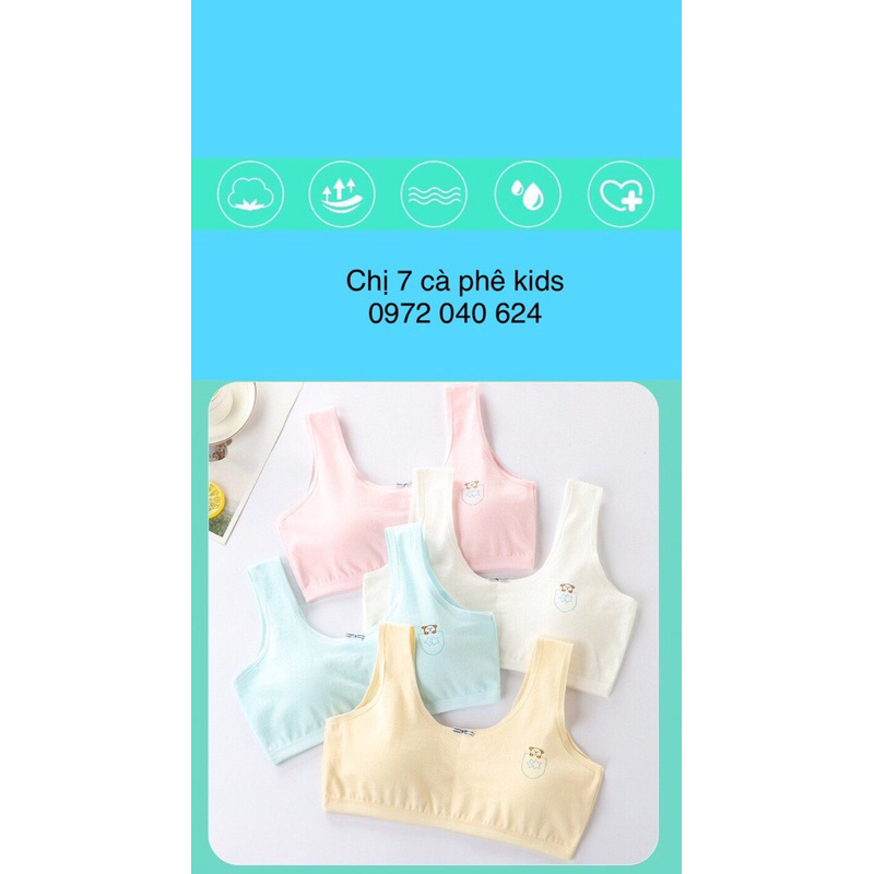 Áo lá học sinh -   bra bé gái size 22-40kg