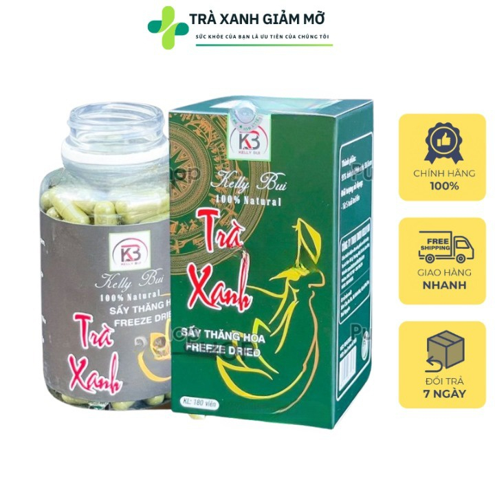 Bột trà xanh Kelly - Hỗ trợ giảm mỡ an toàn Hộp 100gr