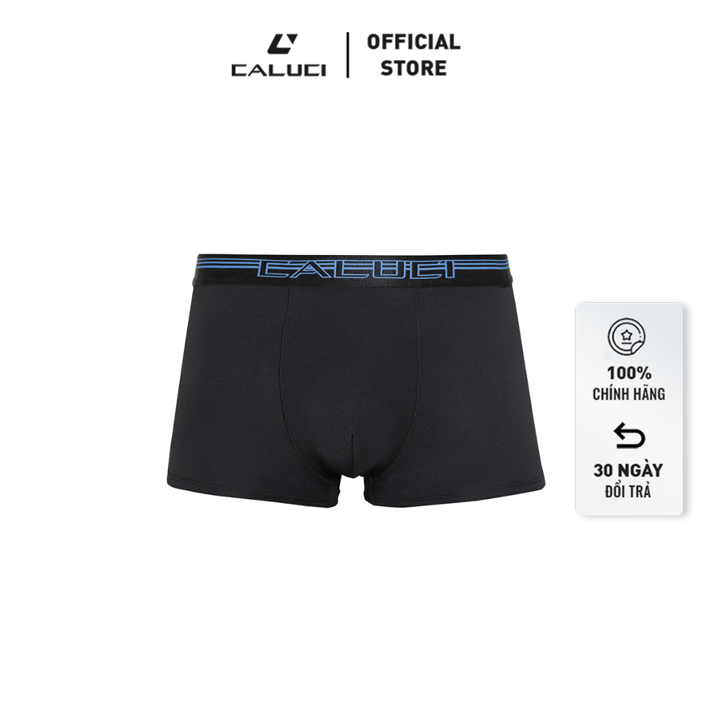 Quần lót nam CALUCI dáng boxer thiết kế basic, co giãn bốn chiều, cạp chun dệt phối logo khỏe khoắn CBX-21