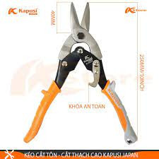 Kéo cắt thạch cao 10'' kapusi k-0335 - kéo cắt tôn mũi thẳng