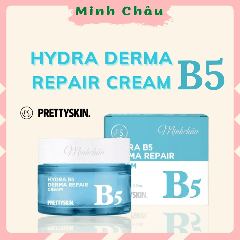 Kem Dưỡng Hydra Derma Repair Cream  B5 Pretty Skin 52ML, Phục Hồi Và Dưỡng Trắng Ngừa Mụn Se Khít Lỗ Chân Lông